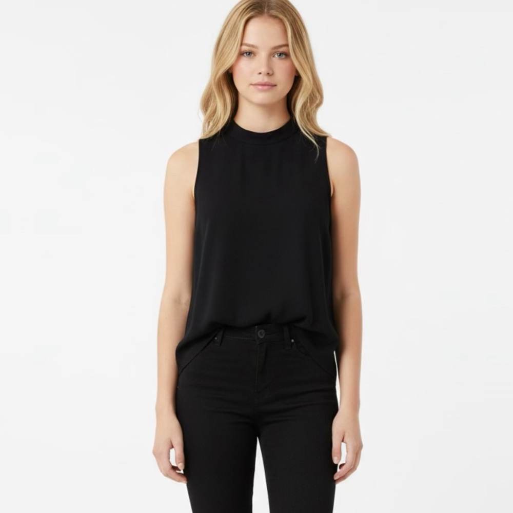 LOFT Black Sleeveless Tank Top